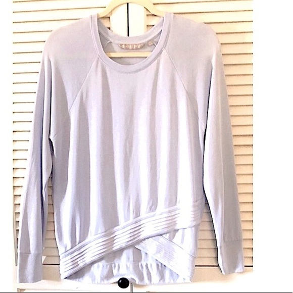 Athleta Baby Blue Light Sweatshirt Small - Picture 7 of 7